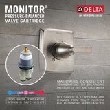 Delta Flynn Stainless 1-Handle Bathtub and Shower Faucet with Valve