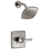 Delta Ashlyn Stainless 1-Handle Single-Function Shower Faucet Trim Kit, 5.25-in Square Head