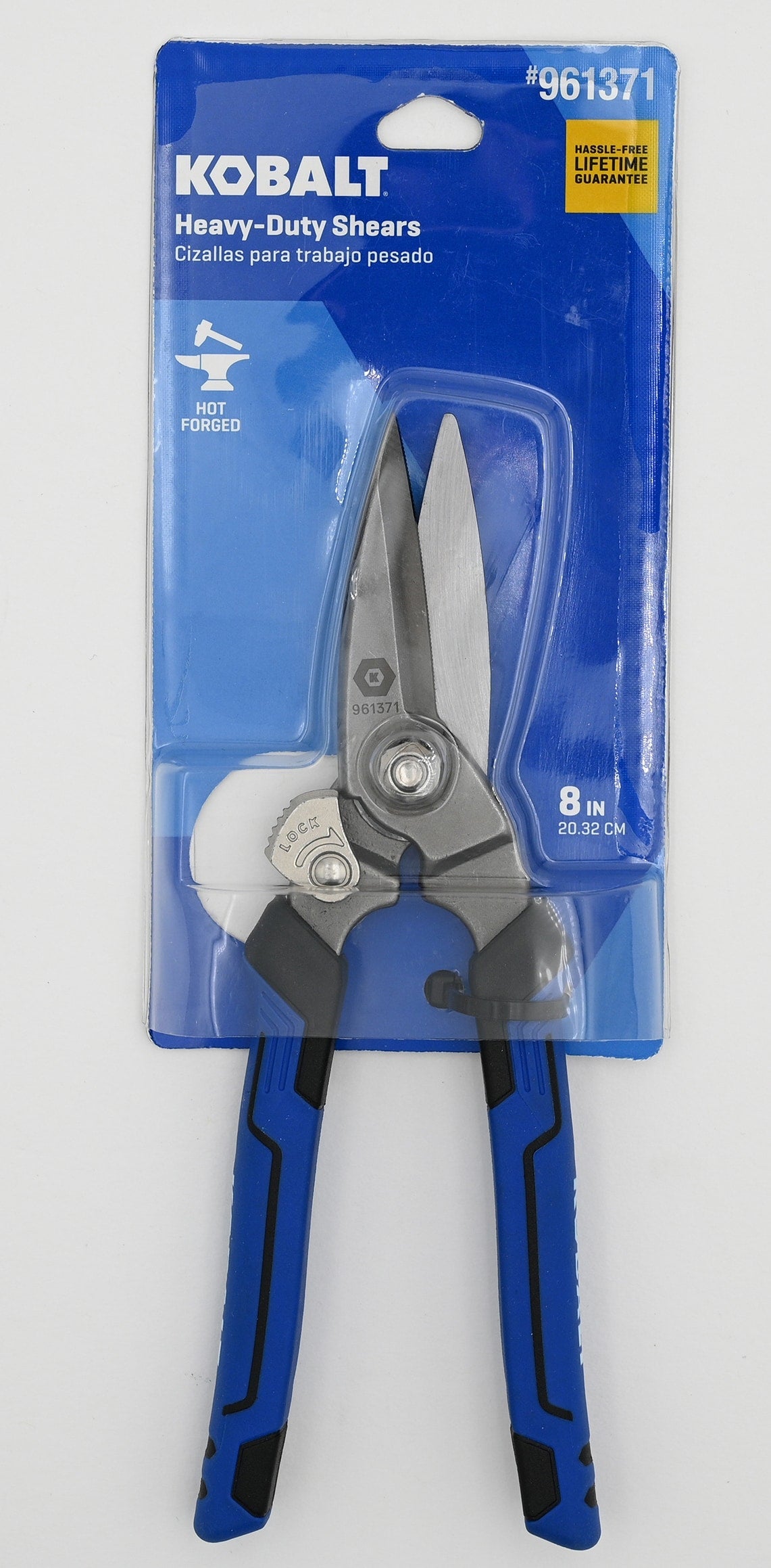 Kobalt 8-in Serrated Molded Grip Heavy-Duty Scissors