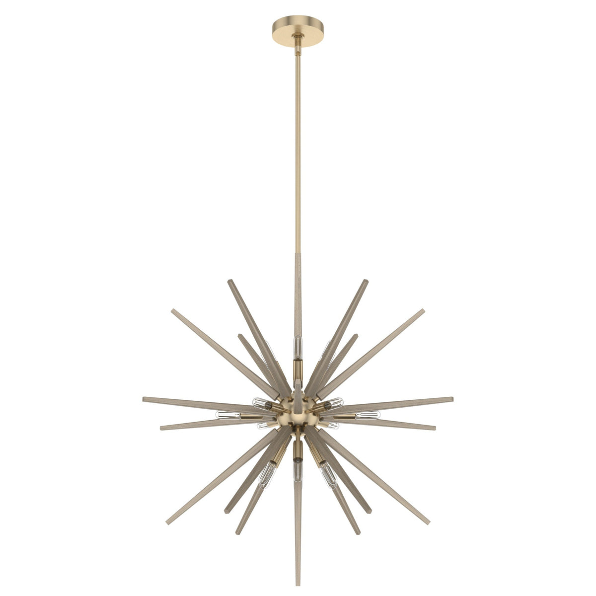 Hunter Jupiter Star 18-Light Alturas Gold Mid-century Sputnik LED Large Hanging Kitchen Island Light