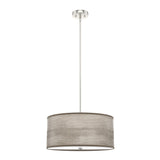 Hunter Solhaven 3-Light Gray Oak Modern/Contemporary Frosted Glass Drum LED Medium Hanging Kitchen Island Light