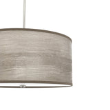 Hunter Solhaven 3-Light Gray Oak Modern/Contemporary Frosted Glass Drum LED Medium Hanging Kitchen Island Light