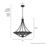 Hunter Perch Point 4-Light Noble Bronze Transitional Bowl LED Large Hanging Kitchen Island Light