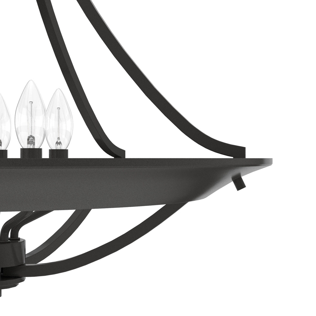 Hunter Perch Point 4-Light Noble Bronze Transitional Bowl LED Large Hanging Kitchen Island Light