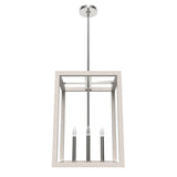 Hunter Squire Manor 4-Light Chrome Modern/Contemporary Square LED Medium Hanging Kitchen Island Light