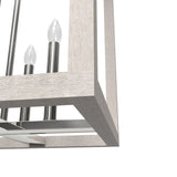 Hunter Squire Manor 4-Light Chrome Modern/Contemporary Square LED Medium Hanging Kitchen Island Light