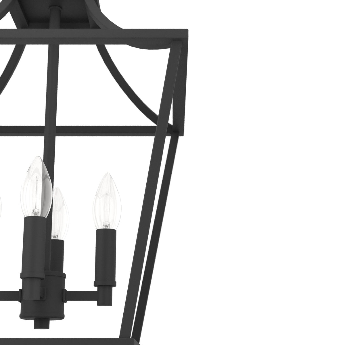 Hunter Laurel Ridge 4-Light Natural Iron Traditional Lantern LED Medium Hanging Pendant Light