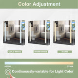 Forclover 30-in x 30-in Lighted LED Fog Free Surface/Recessed Mount Silver Mirrored Soft Close Medicine Cabinet with Outlet