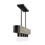 Hunter Donelson 5-Light Satin Black RusticBare Bulb Chandelier