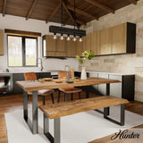 Hunter Donelson 5-Light Satin Black RusticBare Bulb Chandelier