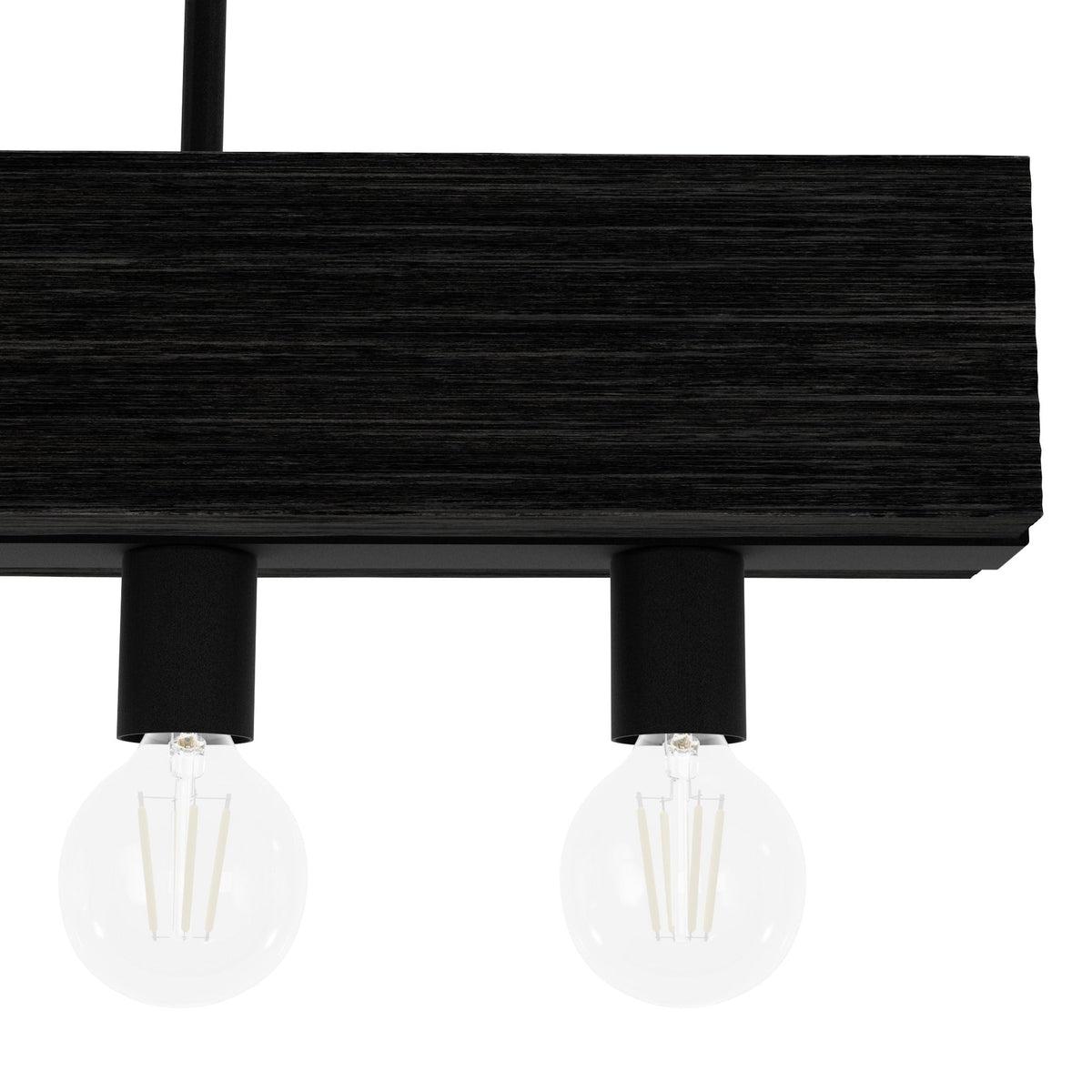 Hunter Donelson 5-Light Satin Black RusticBare Bulb Chandelier