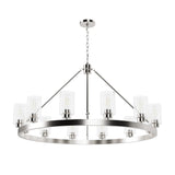 Hunter Hartland 12-Light Brushed Nickel Transitional Led Chandelier