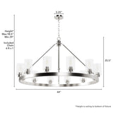 Hunter Hartland 12-Light Brushed Nickel Transitional Led Chandelier