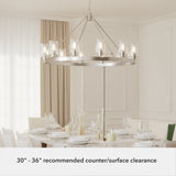 Hunter Hartland 12-Light Brushed Nickel Transitional Led Chandelier