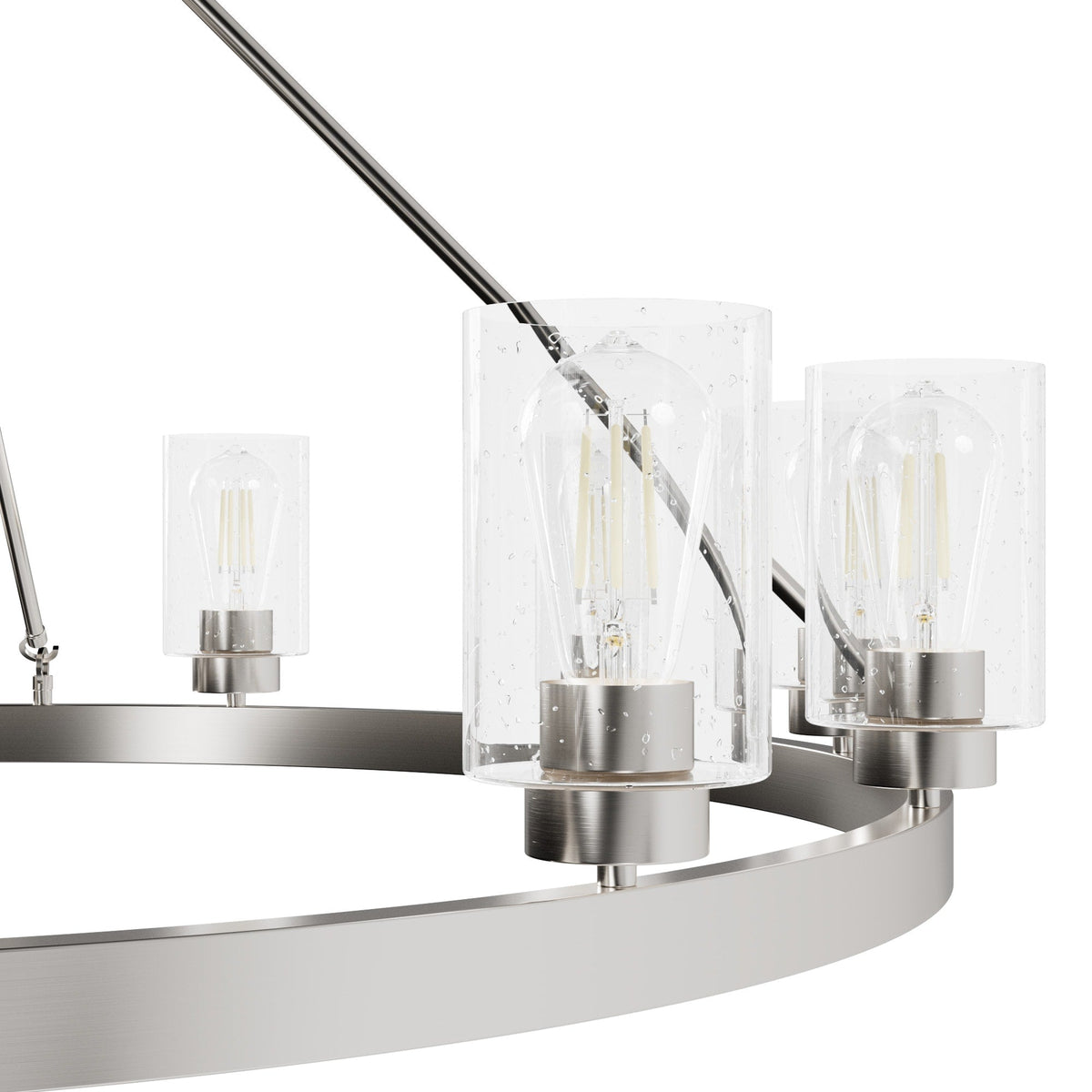 Hunter Hartland 12-Light Brushed Nickel Transitional Led Chandelier