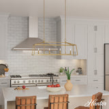 Hunter Fair Oaks 4-Light Satin Gold TransitionalCage Chandelier