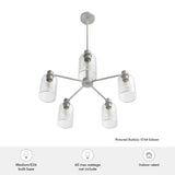 Hunter Lochemeade 5-Light Brushed Nickel Transitional Led Chandelier
