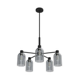 Hunter Lochemeade 5-Light Matte Black Transitional Led Chandelier