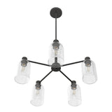 Hunter Lochemeade 5-Light Matte Gray Transitional Led Chandelier