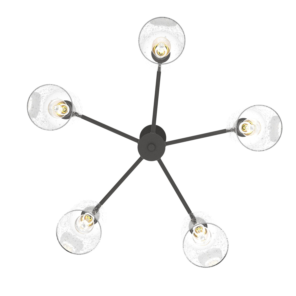 Hunter Lochemeade 5-Light Matte Gray Transitional Led Chandelier