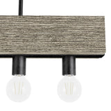 Hunter Donelson 5-Light Satin Black RusticBare Bulb Chandelier