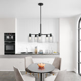 Hunter Lochemeade 5-Light Matte Black Transitional Led Chandelier
