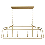 Hunter Fair Oaks 4-Light Satin Gold TransitionalCage Chandelier