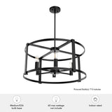 Hunter Astwood 6-Light Matte Black Transitional Led Chandelier