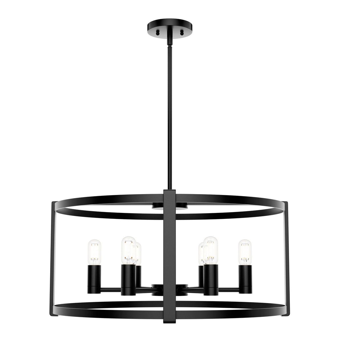 Hunter Astwood 6-Light Matte Black Transitional Led Chandelier