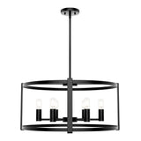 Hunter Astwood 6-Light Matte Black Transitional Led Chandelier