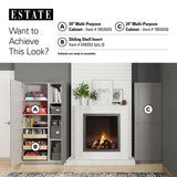 Estate 23.75-in W x 70.375-in H Wood Composite Gray Wall-mount Utility Storage Cabinet
