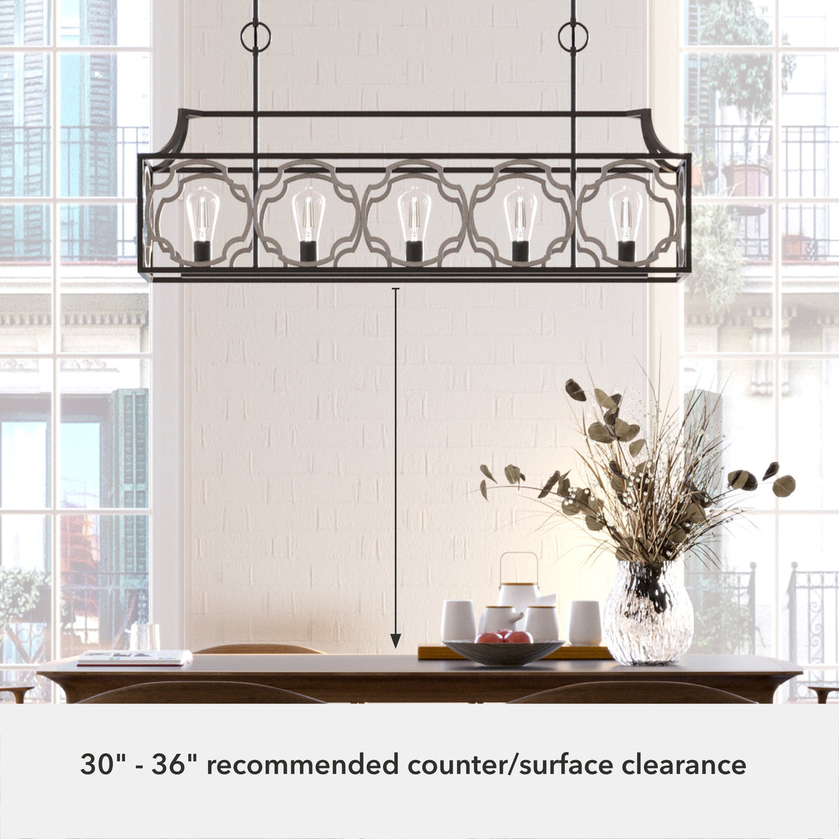 Hunter Stone Creek 5-Light Matte Bronze Transitional Led Bare Bulb Chandelier