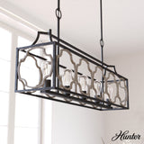 Hunter Stone Creek 5-Light Matte Black Transitional Led Bare Bulb Chandelier