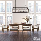 Hunter Stone Creek 5-Light Matte Black Transitional Led Bare Bulb Chandelier