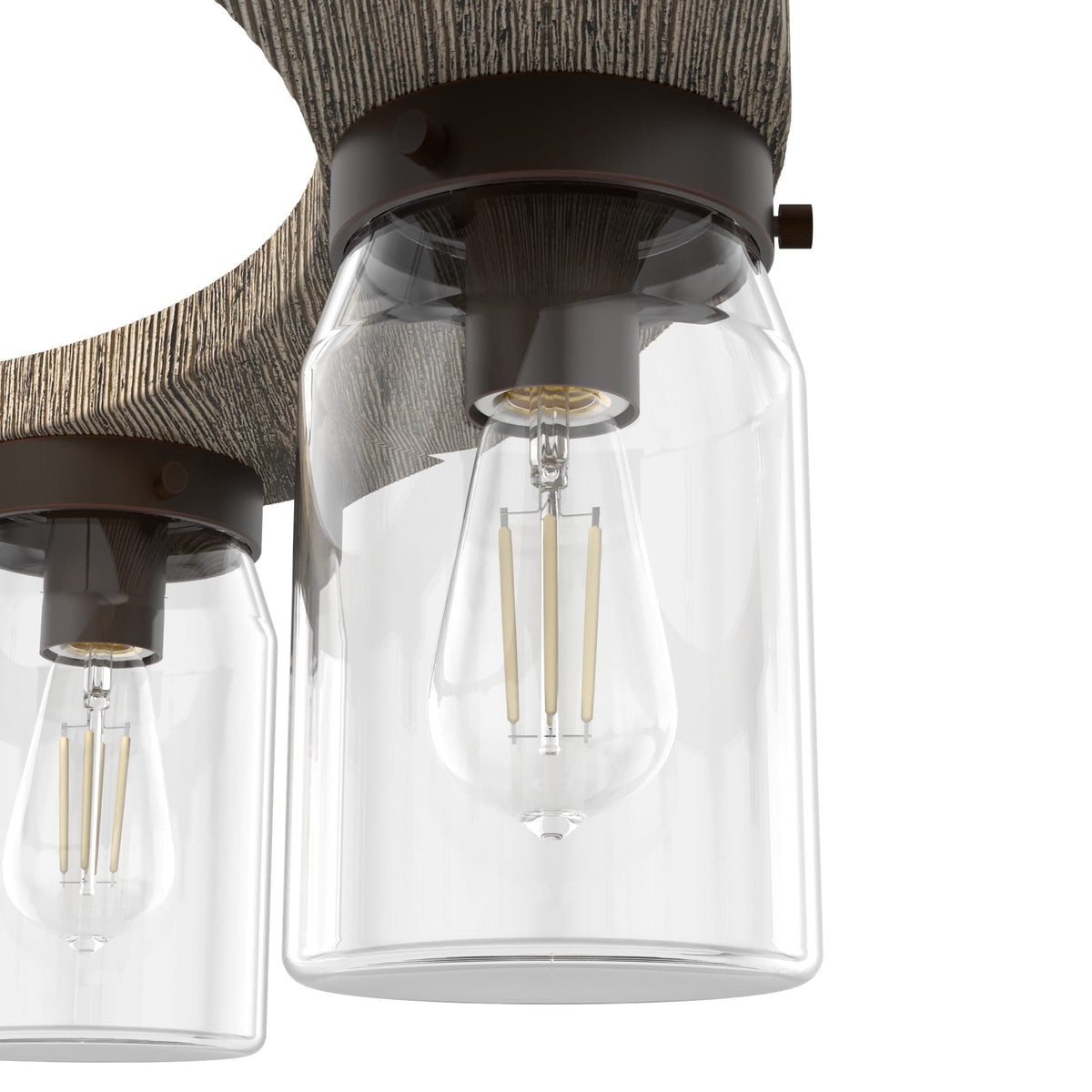 Hunter Devon Park 6-Light Matte Brown Farmhouse Led Chandelier