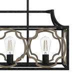 Hunter Stone Creek 5-Light Matte Black Transitional Led Bare Bulb Chandelier