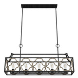 Hunter Stone Creek 5-Light Matte Black Transitional Led Bare Bulb Chandelier