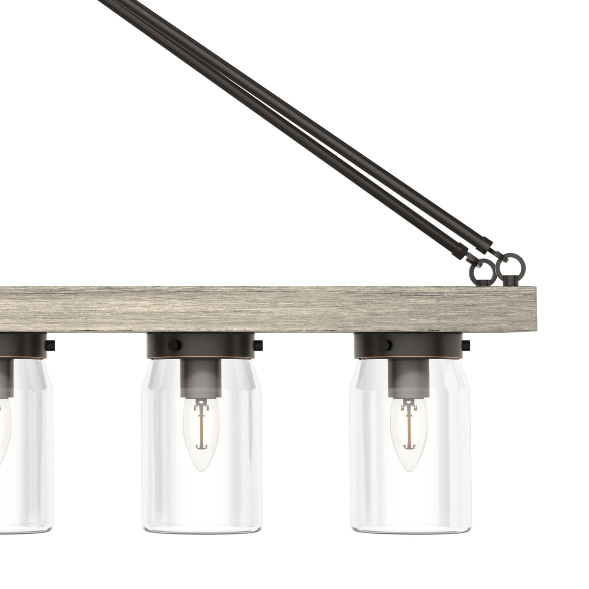 Hunter Devon Park 5-Light Matte Bronze Farmhouse Led Chandelier
