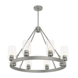 Hunter Hartland 8-Light Matte Gray Transitional Led Chandelier