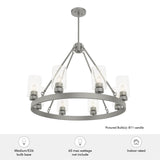 Hunter Hartland 8-Light Matte Gray Transitional Led Chandelier