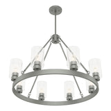Hunter Hartland 8-Light Matte Gray Transitional Led Chandelier