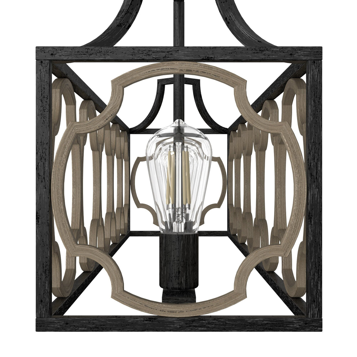 Hunter Stone Creek 5-Light Matte Black Transitional Led Bare Bulb Chandelier