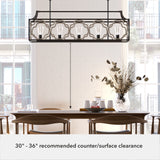 Hunter Stone Creek 5-Light Matte Black Transitional Led Bare Bulb Chandelier