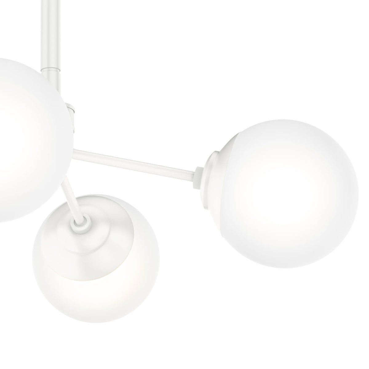Hunter Hepburn 4-Light Matte White Glam Led Chandelier