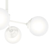 Hunter Hepburn 4-Light Matte White Glam Led Chandelier