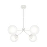 Hunter Hepburn 4-Light Matte White Glam Led Chandelier