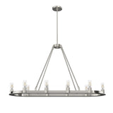 Hunter Saddlewood 10-Light Brushed Nickel Transitional Led Bare Bulb Chandelier