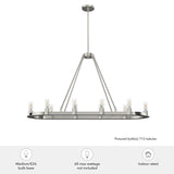 Hunter Saddlewood 10-Light Brushed Nickel Transitional Led Bare Bulb Chandelier