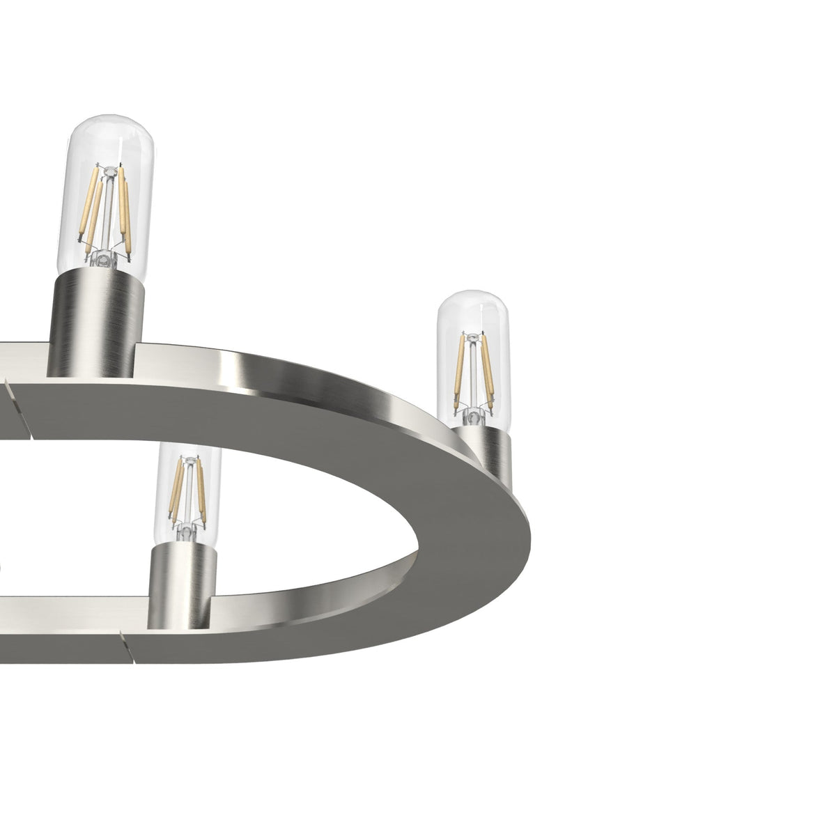 Hunter Saddlewood 10-Light Brushed Nickel Transitional Led Bare Bulb Chandelier