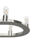 Hunter Saddlewood 10-Light Brushed Nickel Transitional Led Bare Bulb Chandelier